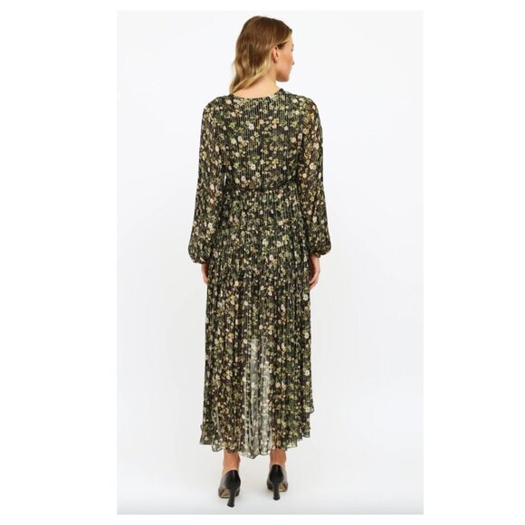 ROCOCO SAND X Revolve Flora Hi-Lo Maxi Dress in Green Floral Print - Picture 2 of 11